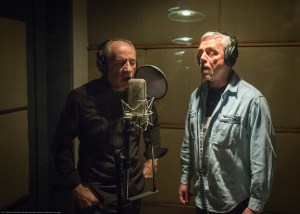 Tyler Famularo and Michael Juley running through their vocal tracks.